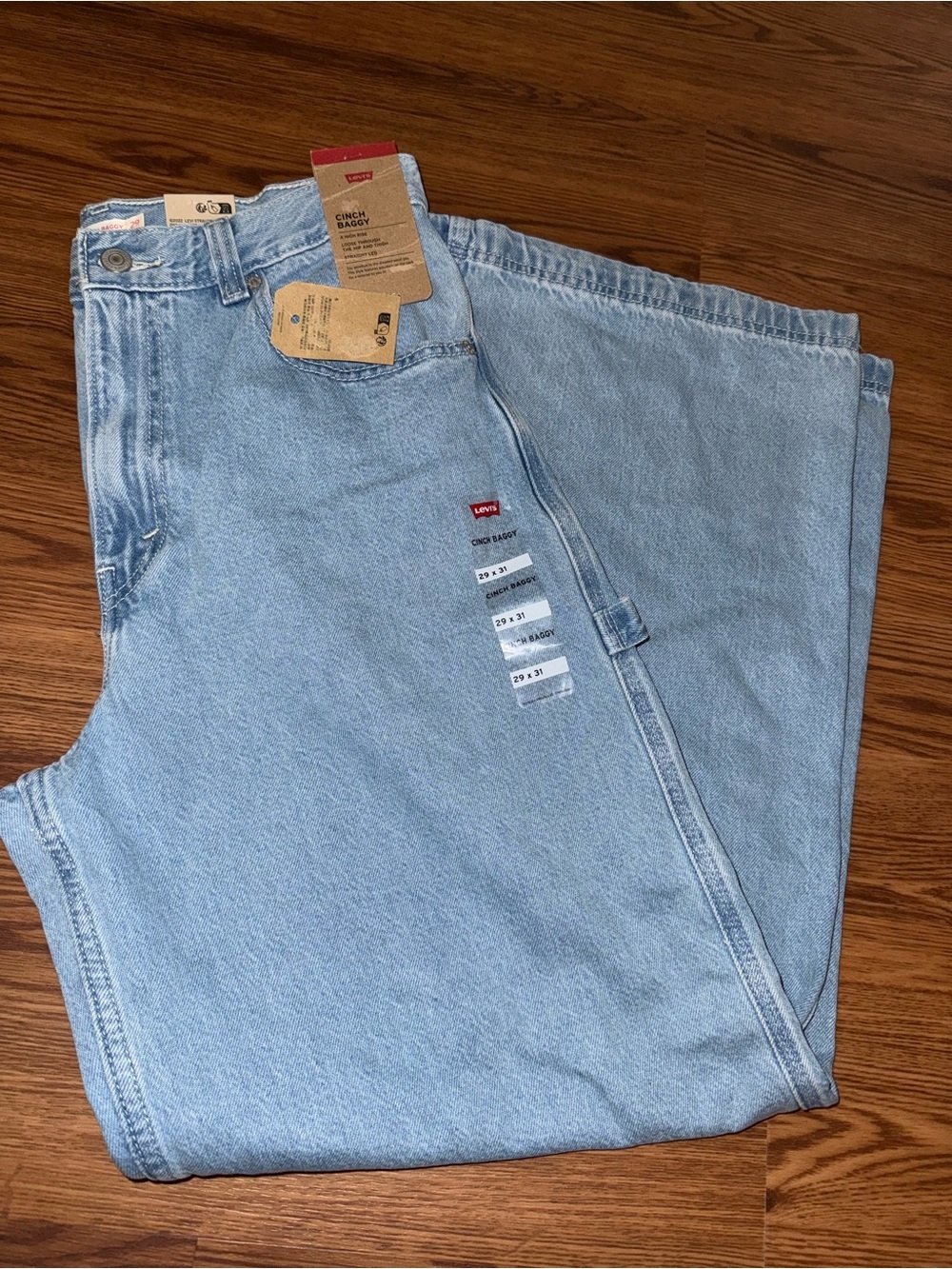 Levi's Light Blue Baggy Cinch Jean